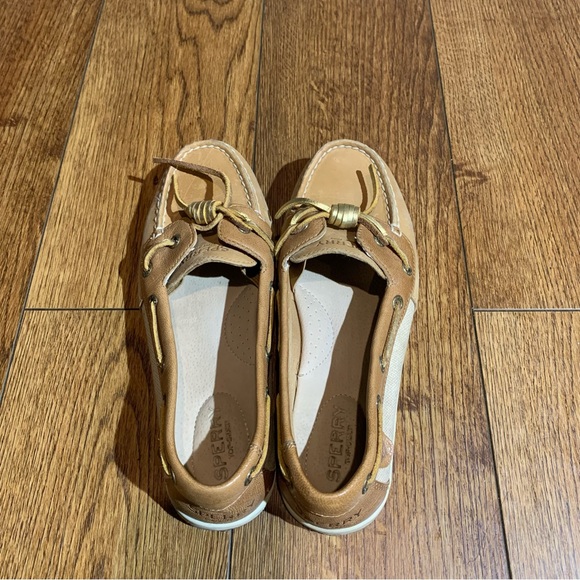 Sperry Jewelfish Lace Leather Shoe Peanut Tan Size 7.5M - Picture 4 of 7